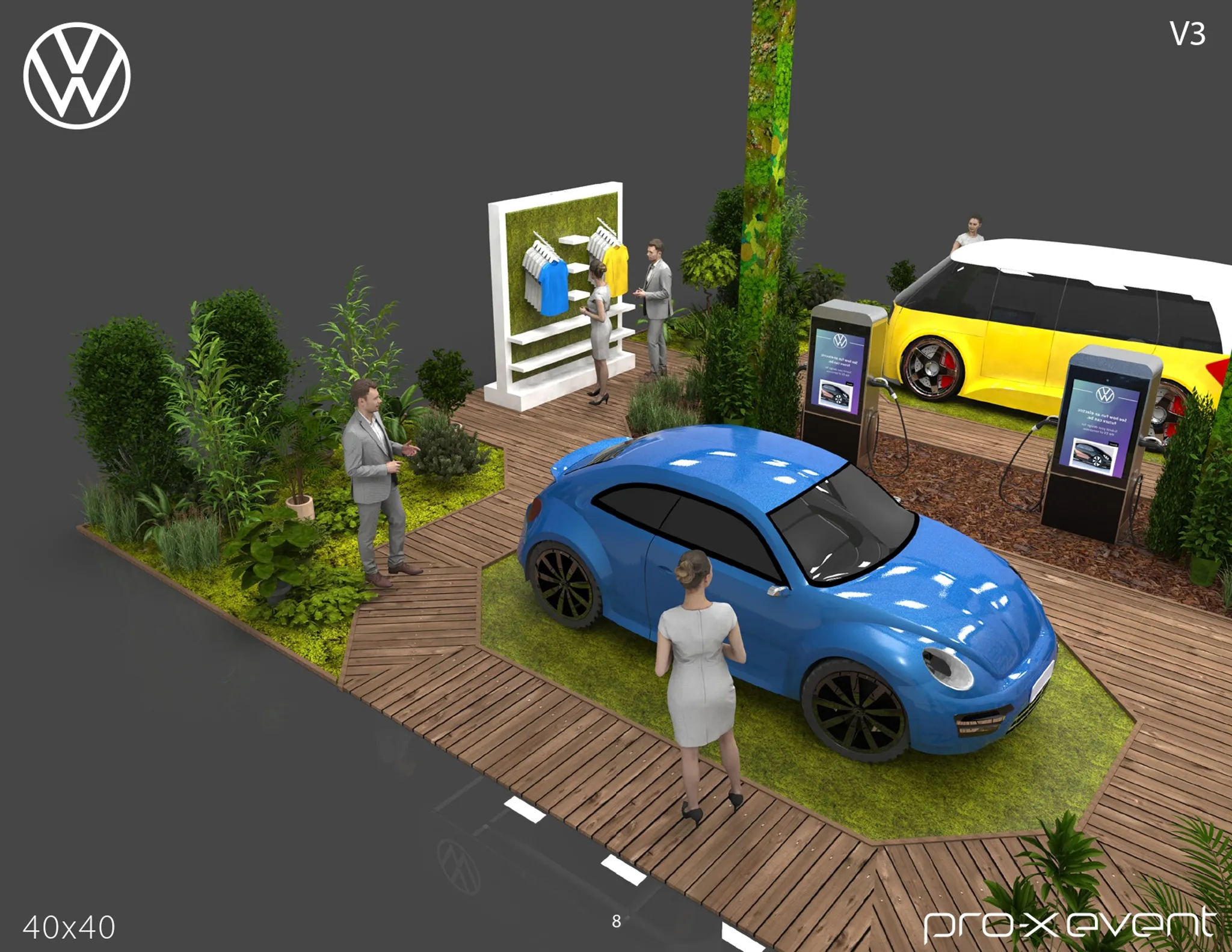 40x40 Île booth design by Pro-X Exhibits